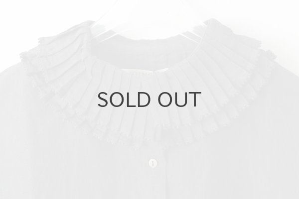 画像4: Khadi Linen Tuck Collar Blouse (CH) (4)