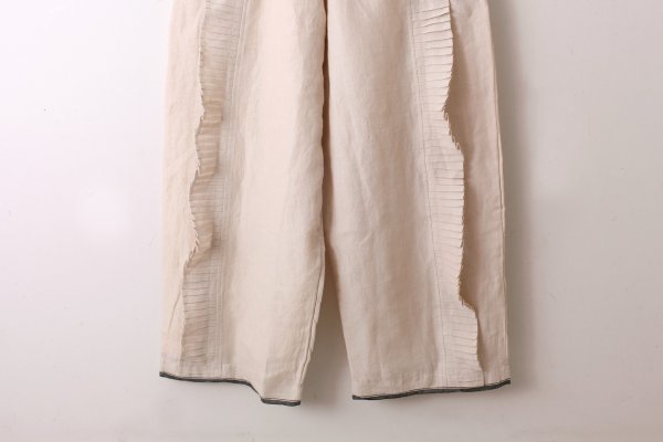 画像4: Khadi Linen Ruffle Tuck pants (EC) (4)