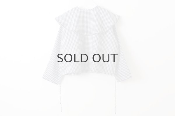 画像3: Khadi Linen Cotton Big Collar Wide Blouse (CH) (3)