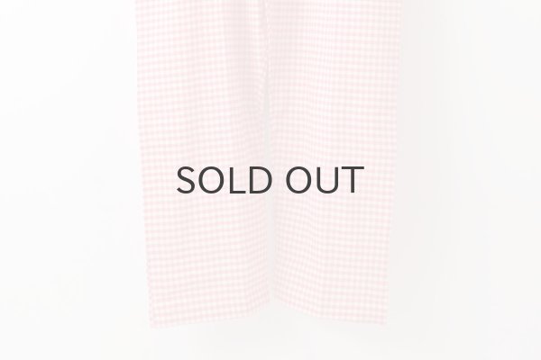 画像8: Khadi Linen Cotton Gingham Check Gingham Frill Overalls  (RD) (8)