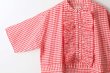 画像6: Khadi Linen Cotton Gingham Check Gingham Frill Overalls  (RD) (6)