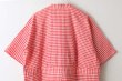 画像9: Khadi Linen Cotton Gingham Check Gingham Frill Overalls  (RD) (9)