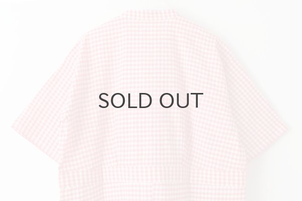 画像9: Khadi Linen Cotton Gingham Check Gingham Frill Overalls  (RD) (9)