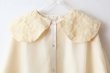 画像3: Khadi Silk Organdy & Embroidery Collar Dress (EC) (3)