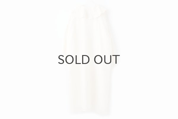 画像2: Khadi Silk Organdy & Embroidery Collar Dress (EC) (2)