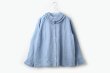 画像1: Khadi Linen Tuck Collar Blouse (LBL) (1)