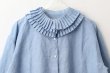 画像3: Khadi Linen Tuck Collar Blouse (LBL) (3)