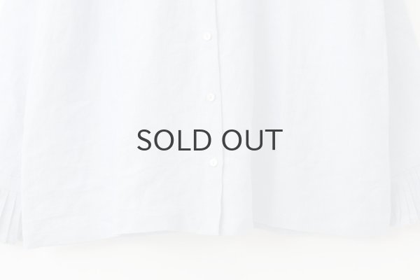 画像7: Khadi Linen Tuck Collar Blouse (LBL) (7)