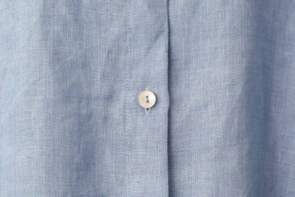 画像4: Khadi Linen Tuck Collar Blouse (LBL) (4)