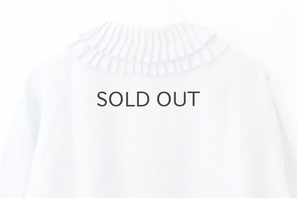画像8: Khadi Linen Tuck Collar Blouse (LBL) (8)