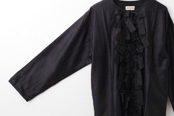 画像6: Khadi Silk Ribbon Light Jackt (BK) (6)