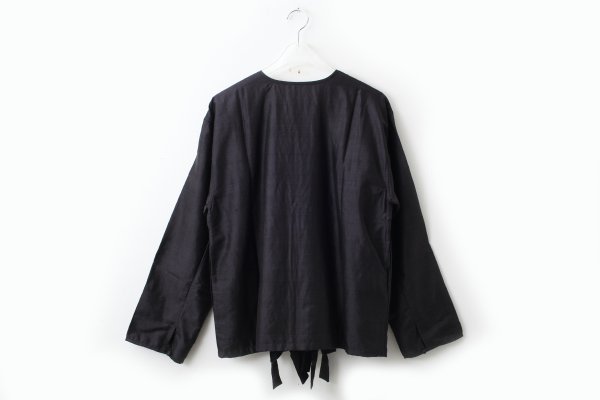 画像2: Khadi Silk Ribbon Light Jackt (BK) (2)