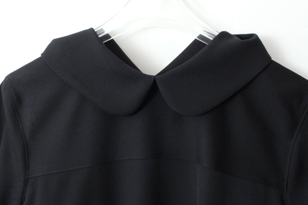 画像2: ウールギャバ後染ワンピース (BK) (2)