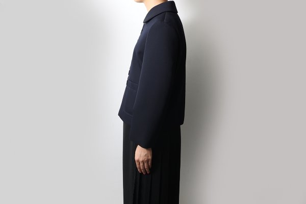 画像15: ウールギャバ 丸襟ジャケット (NV) (15)