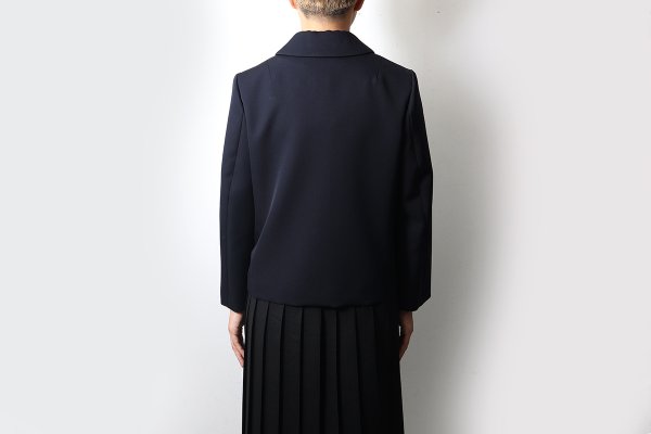 画像16: ウールギャバ 丸襟ジャケット (NV) (16)