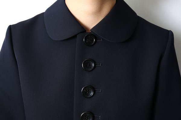 画像18: ウールギャバ 丸襟ジャケット (NV) (18)