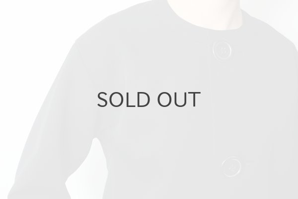 画像17: ビッグボタン ノーカラージャケット (BK) (17)