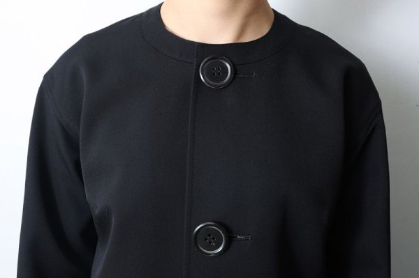 画像14: ビッグボタン ノーカラージャケット (NV) (14)