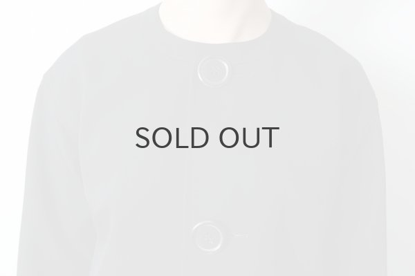 画像16: ビッグボタン ノーカラージャケット (BK) (16)