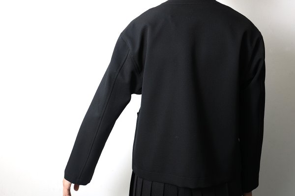 画像17: ビッグボタン ノーカラージャケット (NV) (17)
