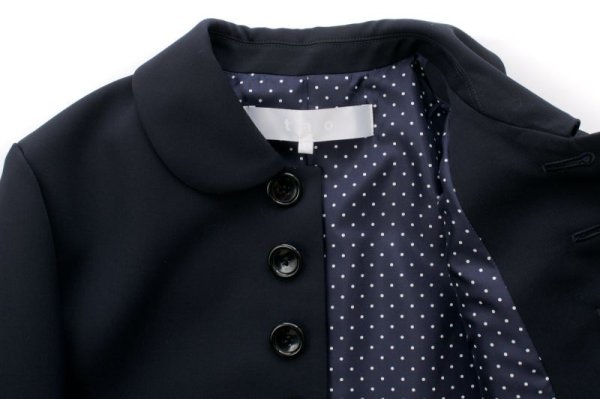 画像7: ウールギャバ 丸襟ジャケット (NV) (7)