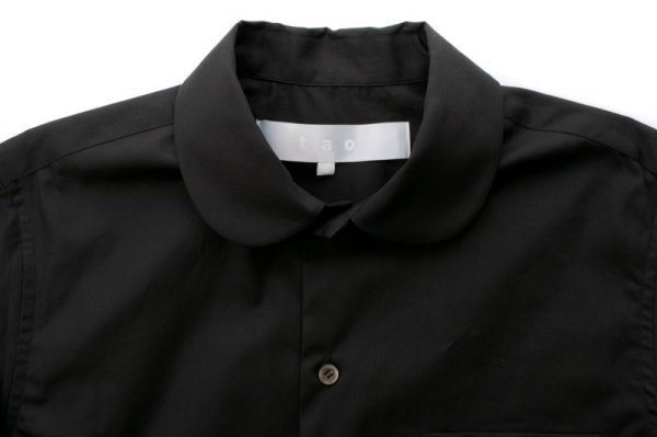 画像3: ポケット付き丸襟ブラウス (BK) (3)