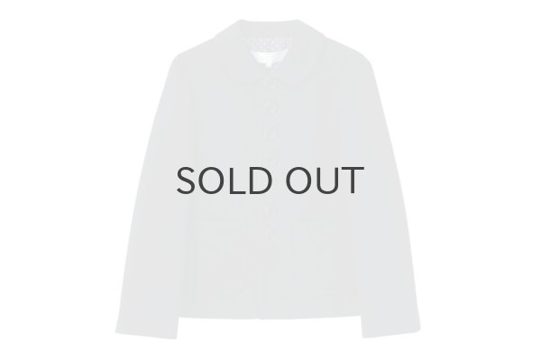 画像1: ウールギャバ 丸襟ジャケット (NV) (1)