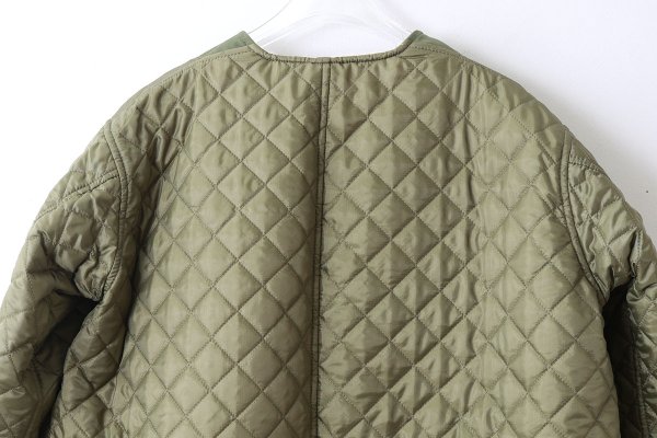 画像10: エステルタフタキルティングノーカラーコート(KH) (10)