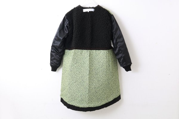 画像9: SALE30%OFF エステルタフタキルティングノーカラーコート(BK) (9)