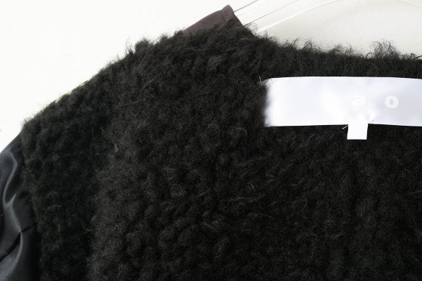 画像11: SALE30%OFF エステルタフタキルティングノーカラーコート(BK) (11)