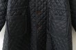 画像6: SALE30%OFF エステルタフタキルティングノーカラーコート(BK) (6)