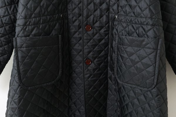 画像6: SALE30%OFF エステルタフタキルティングノーカラーコート(BK) (6)