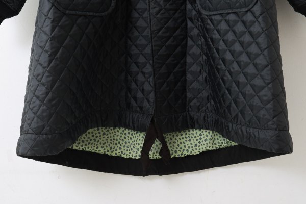 画像7: SALE30%OFF エステルタフタキルティングノーカラーコート(BK) (7)