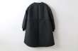 画像2: SALE30%OFF エステルタフタキルティングノーカラーコート(BK) (2)
