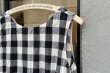 画像4: 綿リネンギンガムチェック製品洗ワンピース (4)