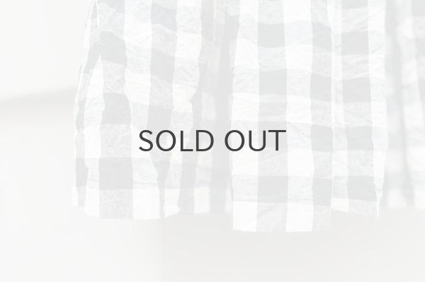 画像5: SALE15%OFF!! 綿リネンギンガムチェック製品洗ワンピース (5)