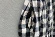 画像6: 綿リネンギンガムチェック製品洗ワンピース (6)