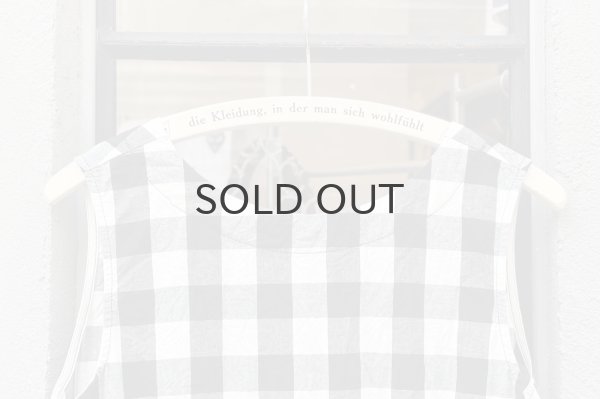 画像3: SALE15%OFF!! 綿リネンギンガムチェック製品洗ワンピース (3)