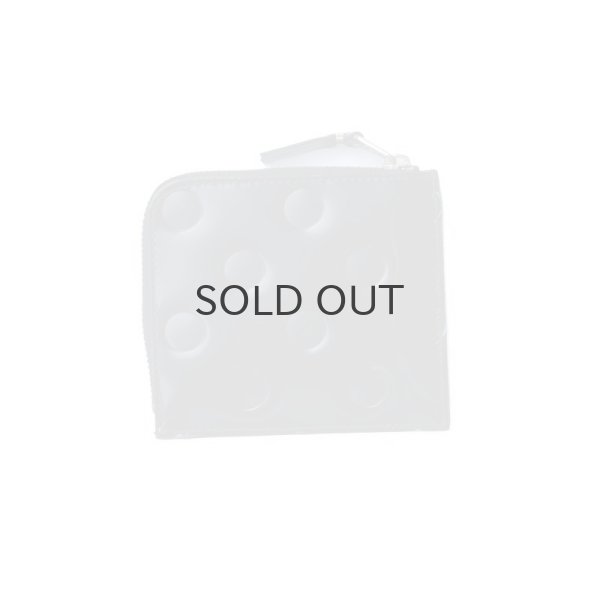 画像2: CDG WALLET Polka Dots Embosses ジップウォレット (BK) (2)