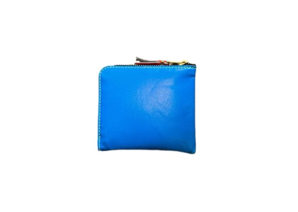 画像2: CDG WALLET SUPER FLUO ジップウォレット  (GR×BL) (2)