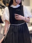 画像7: 綿天竺バルーンスリーブカットソー (BK) (7)