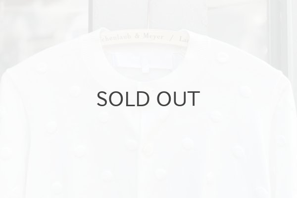 画像3: SALE15%OFF!! 綿天竺ドットニットカーディガン (WH) (3)