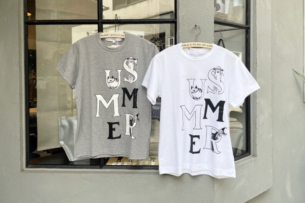 画像1: 綿天竺プリント半袖Tシャツ× MOOMIN ToveJansson (1)