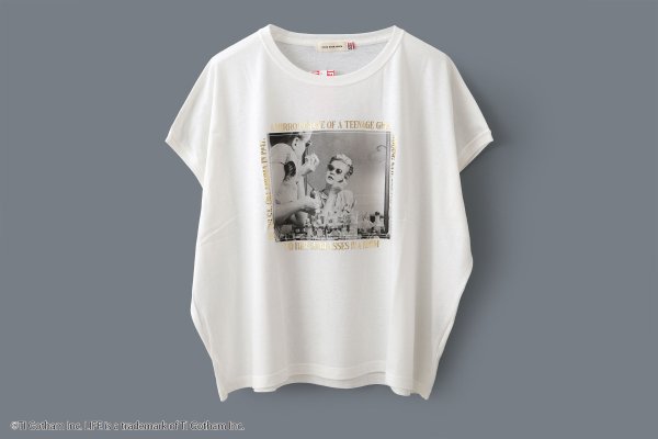 画像1: GOOD ROCK SPEED | LIFE PC PHOTO T-SHIRT TEENAGE GIRL (WH) (1)