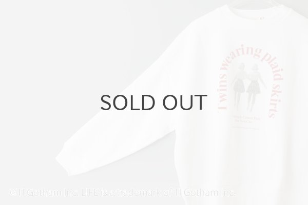 画像5: GOOD ROCK SPEED | Twins wearing plaid skirts SWEAT (WH)  (5)