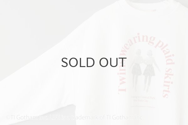 画像6: GOOD ROCK SPEED | Twins wearing plaid skirts SWEAT (WH)  (6)