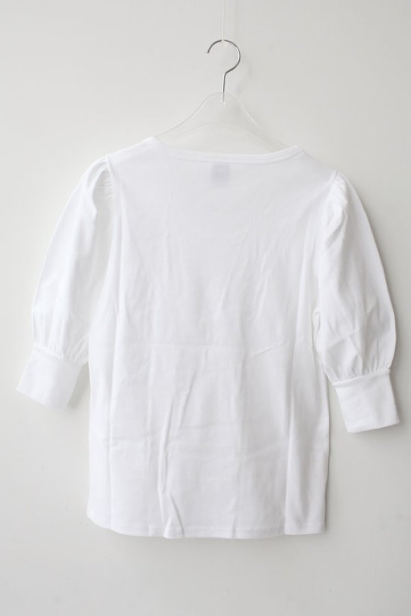 画像2: 五分袖パフスリーブカットソー AVL14001 (BLANC) (2)