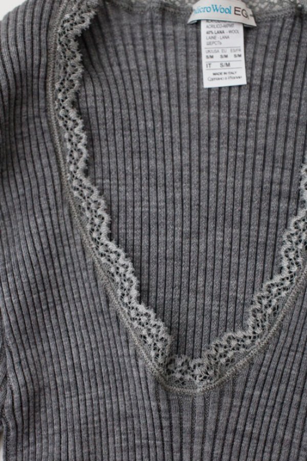 画像4: ML LANAMICRO PLISSE' C/PIZZETTO 307(GRIGIO M) (4)