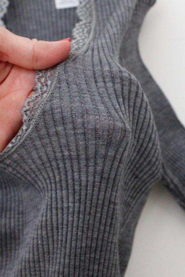 画像5: ML LANAMICRO PLISSE' C/PIZZETTO 307(GRIGIO M) (5)