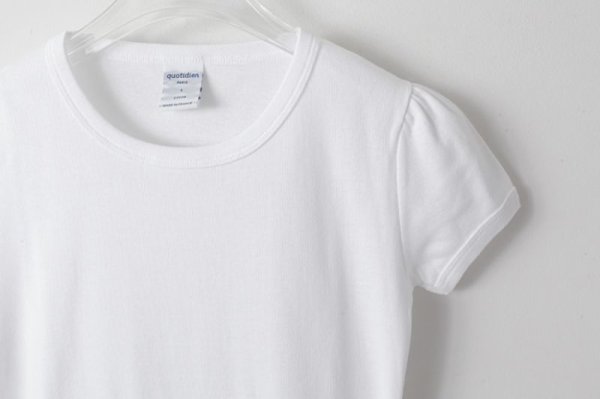 画像3: SALE30%OFF!! クルーネックパフスリーブカットソー 145-09 (BLANC) (3)